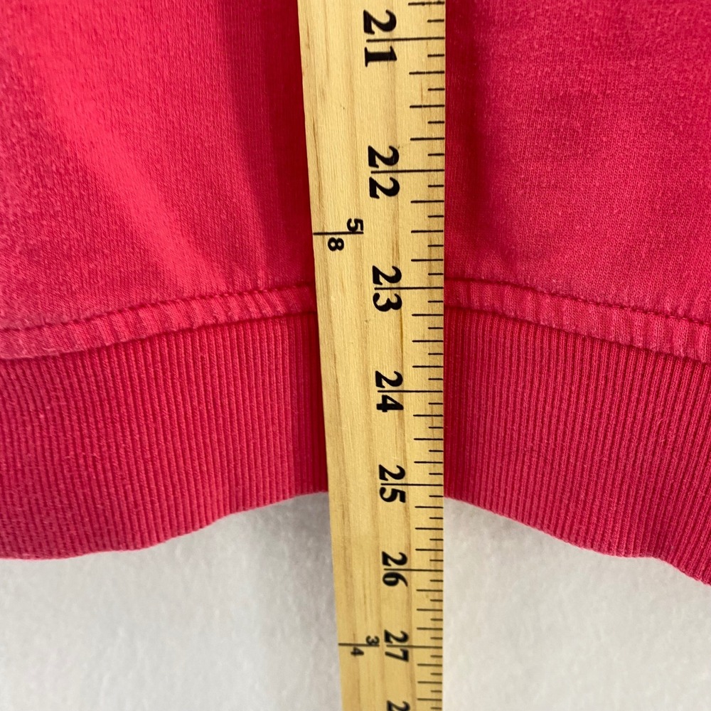 Simply Southern XL Quarter Zip Sweatshirt Pink Navy Anchor Patch Nautical Preppy - Picture 6 of 9
